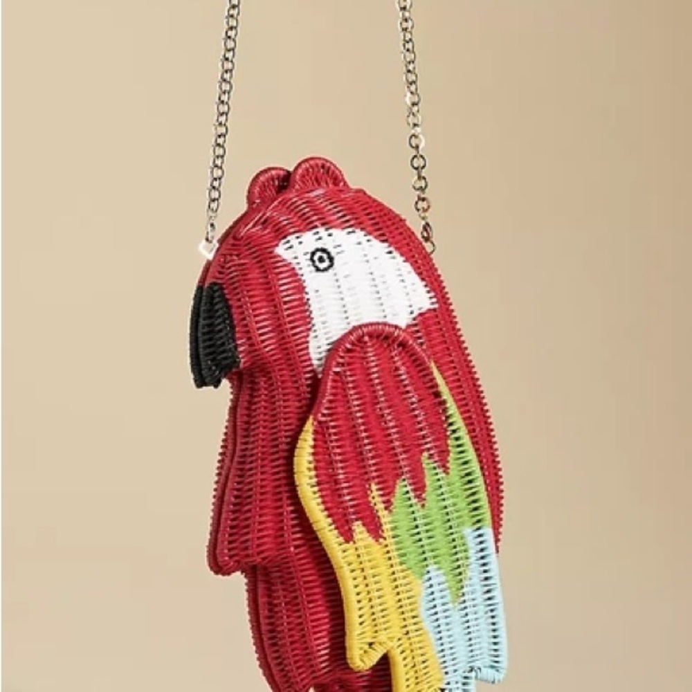 Anthropologie Serpui parrot clutch new Colorful Parrot Bird purse - Picture 4 of 10